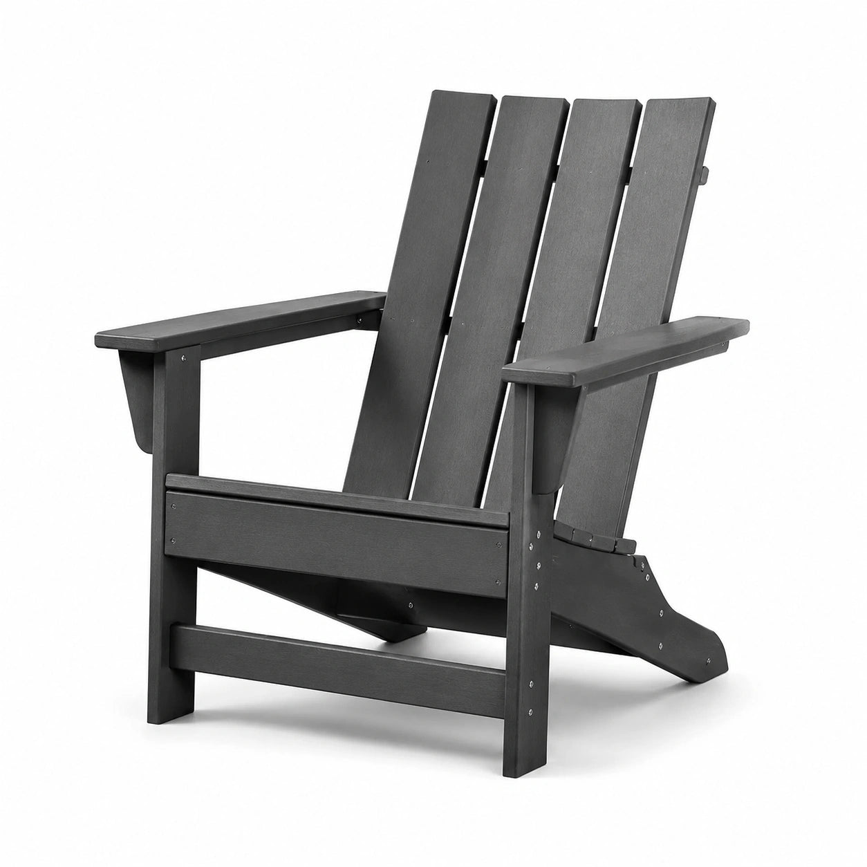 Adirondackstuhl Kunststoff Schwarz 90cm x 80cm x 100cm