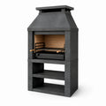 Grillkamin aus Beton mit feuerfesten Ziegeln 150x80x60 cm Schwarz