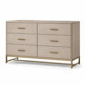 Schubladenschrank aus Holz mit 6 Schubladen, Metallgestell