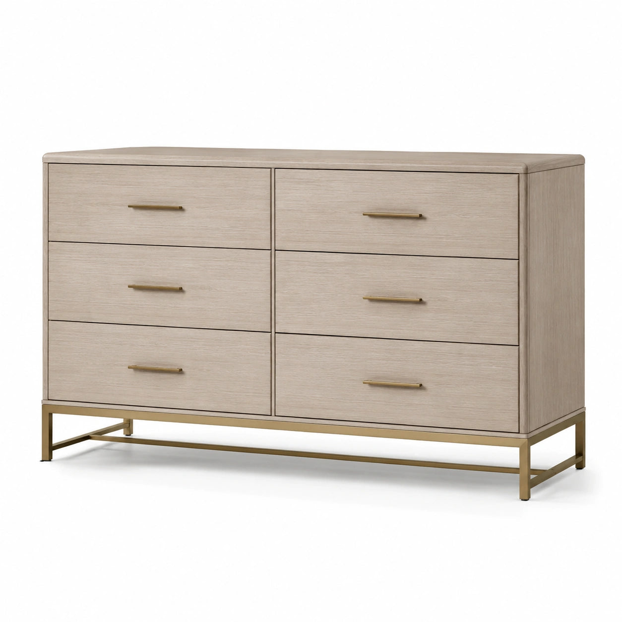 Schubladenschrank aus Holz mit 6 Schubladen, Metallgestell