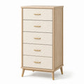 Schubladenschrank Buche 5 Schubladen Beige