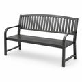 Metall Gartenbank in Schwarz 150 cm