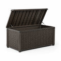 Garten Aufbewahrungsbox Polypropylen Rattanoptik Braun 120x45x60 cm