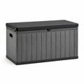 Garten-Aufbewahrungsbox Kunststoff Graphitgrau 117x45x57 cm