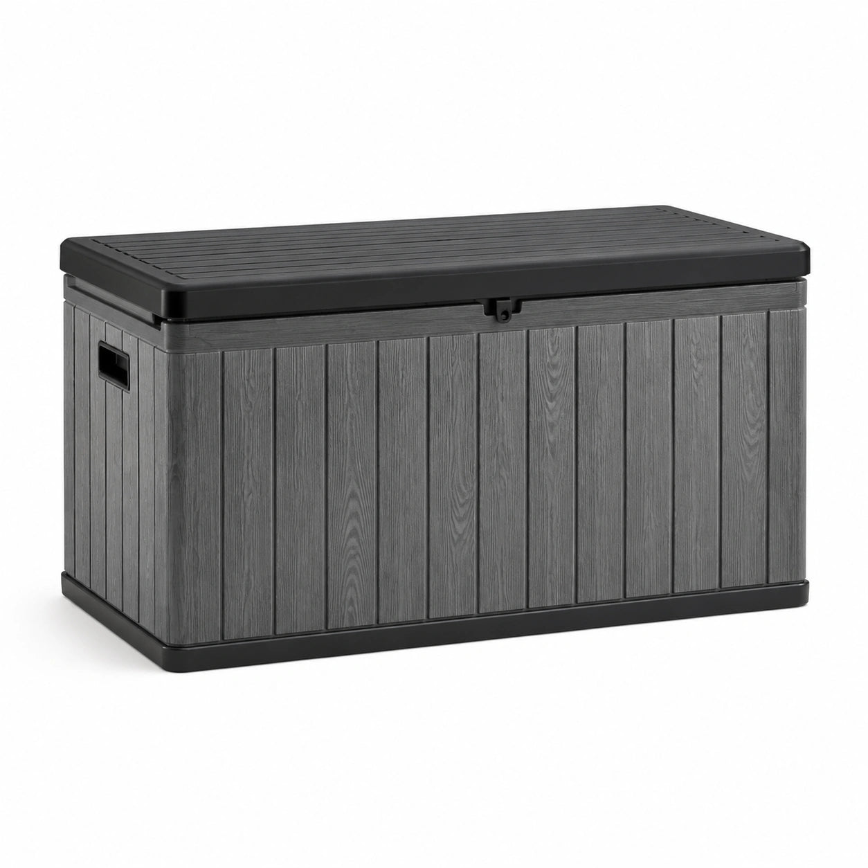 Garten-Aufbewahrungsbox Kunststoff Graphitgrau 117x45x57 cm