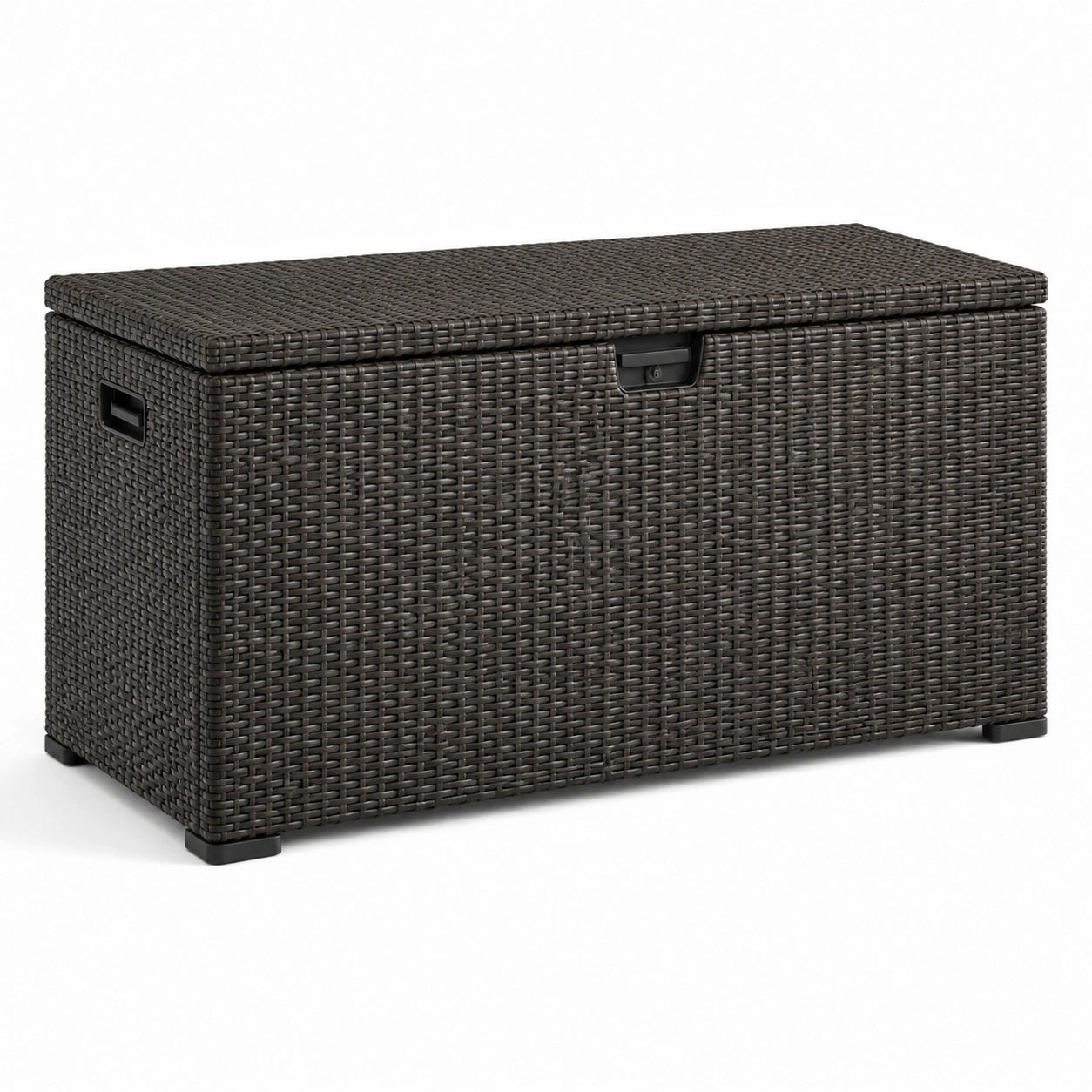 Aufbewahrungsbox Polyrattan 120x50x60 cm Anthrazit