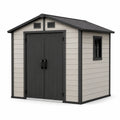 Gartenhaus aus Polyethylen 185 x 152 x 226 cm Grau/Schwarz