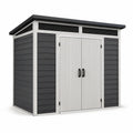 Gartenhaus Polypropylen 277x218x226cm Grau/Weiß