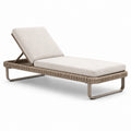 Sonnenliege Aluminium Rahmen Polyestergarn Beige 200x75x40 cm