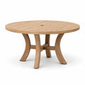 Runder Teakholz-Gartentisch Ø 120cm, Höhe 75cm, Natur